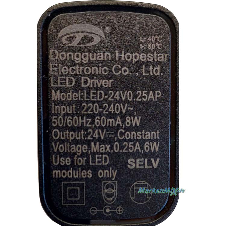 Reality Stecker-Netzteil 6W für LED Leuchten-Serie Ingo Tischleuchte R54581131 / R54581132 / R54581193