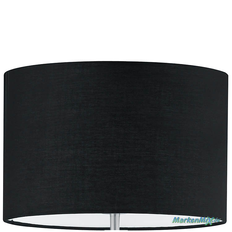 Trio Leuchten Stoffschirm 92782-02 schwarz Ø 35cm für Stehleuchte Hotel E27 Fassung Lampenschirm zu 401100102 Innenseite weiß Ersatzschirm Ersatzteil Trio-Lighting Arnsberg Trio International 4017807276138