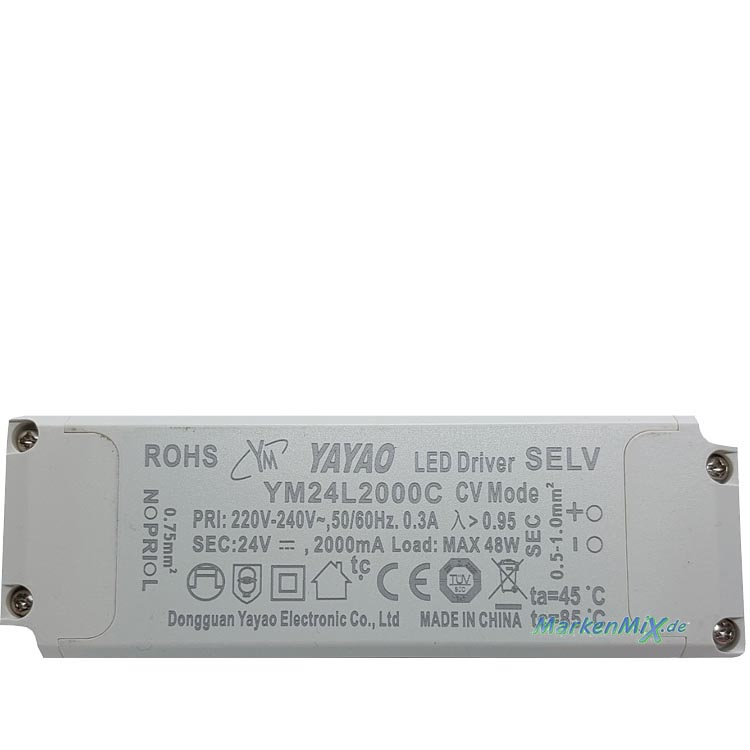 Trio Leuchten Ersatz-Treiber Yayao YM24L2000C LED Driver für Serie Sequence 48W Driver zu Pendelleuchte 341810205 Netzteil LED-Treiber für 341810208 Ersatztrafo zu 625710242 Ersatzteil Trio-Lighting Arnsberg Trio International 4017807540710 4017807540734