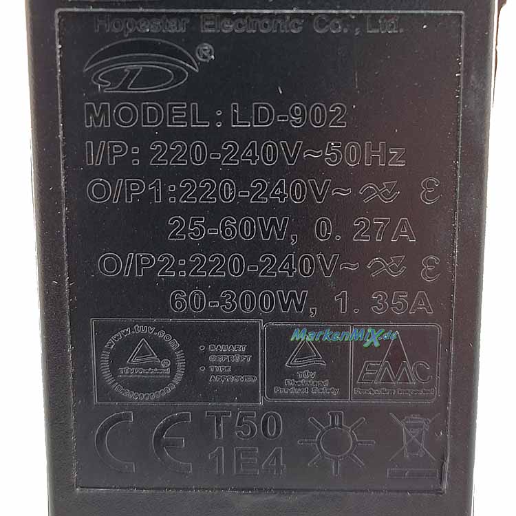 Trio Leuchten Ersatz-Halogen-Trafo / Dimmer Hopestar LD-902 zu Stehleuchten Santo 4319121-07 / 431912124 / 4336029-07 4336029-08 / 4302021-08 / 4302021-47 / 4344021-47 / 4338021-07 4338021-08 / 4329029-04 / 4329029-08 / R43292907 Trio-Lighting Arnsberg