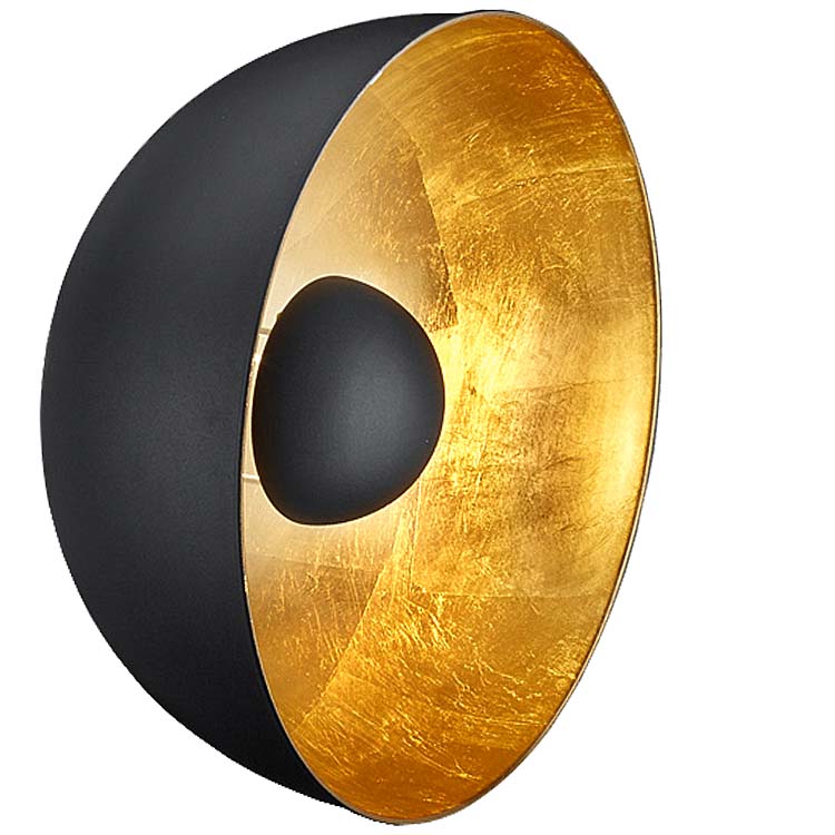 Trio Leuchten Ersatz-Metall-Lampenschirm schwarz matt Ø 41cm Metallschirm für Dreibein-Stehleuchte Liège Metall Lampenschirm