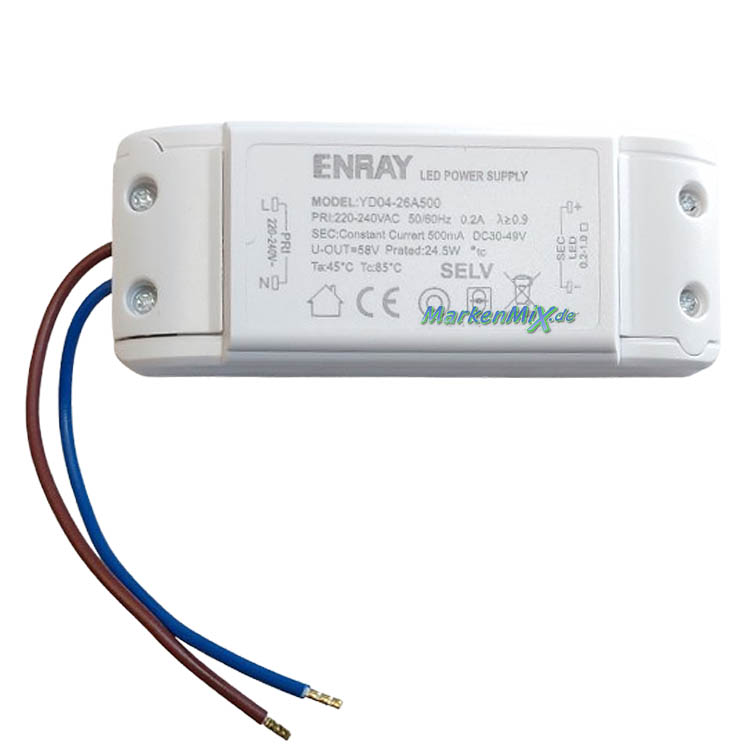 RL Reality Leuchten Ersatz-LED-Driver ENRAY YD04-26A550 für Pendelleuchte Milos Netzteil 24W zu R32004107 / R32004132 Ersatzteil Reality-RL-Trio-Lighting Arnsberg 4017807588262 4017807588286