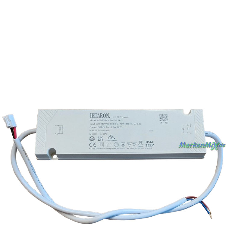 Trio Leuchten Ersatz-Treiber Letaron AED60-24VIP44-3B Pro Trafo für LED Serie Donegal 60W Driver zu Pendelleuchte 333310207 / 333310232 / 333310243  Ersatzteil Trio-Lighting Arnsberg 4017807659436 4017807659412