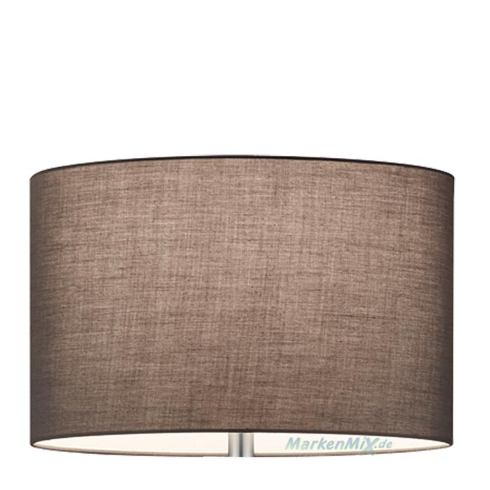 Trio Leuchten Stoffschirm S40391-11 grau Ø 40cm für Stehleuchte Hotel E27 Fassung Lampenschirm zu 403900211 Innenseite weiß 4017807433661 Ersatzschirm 4017807433715 Ersatzteil Trio-Lighting Arnsberg Trio International