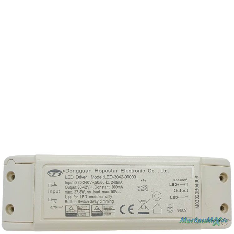 RL Reality Leuchten Ersatz-Treiber LED Driver Hopestar LED-3042-09003 für Serie Laola Netzteil zu Pendelleuchte R34184106 / R34184132 Ersatztrafo Ersatzteil Reality-RL-Trio-Lighting Arnsberg Trio International  4017807574067 