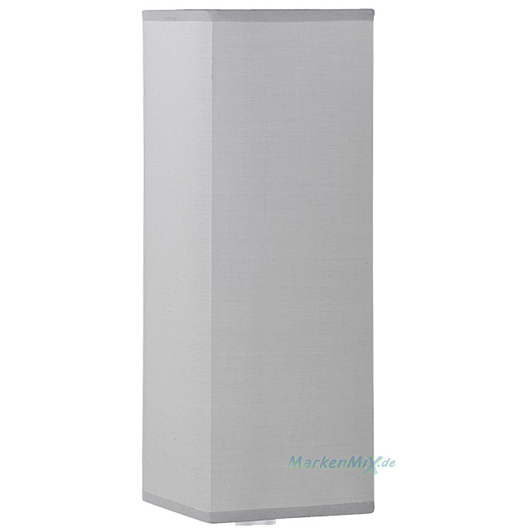 Stoffschirm grau eckig 30 x 11cm für Trio Tischleuchte Piet 5914011-42  Ersatzschirm Lampenschirm aus Stoff 4017807209532  4017807150476 Ersatzlampenschirm 