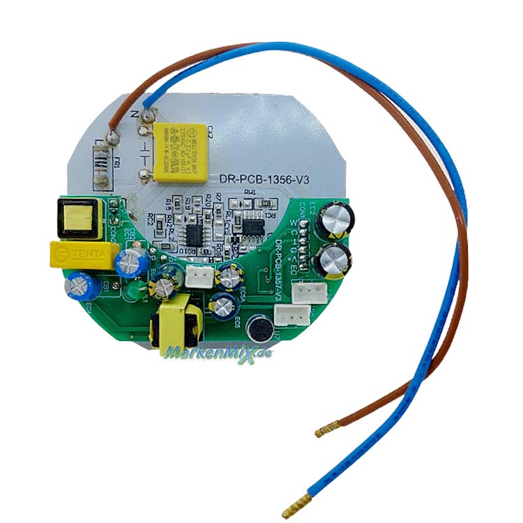 RL Reality-Leuchten Ersatz-LED-Driver DR-PCB-1356-V3 für Deckenleuchten Rave Netzteil Platine für R65061100 Netzgerät Ersatzteil Reality-RL-Trio-Lighting Arnsberg 4017807507454 Rundtrafo Platine	DR-PCB-1356-V3	