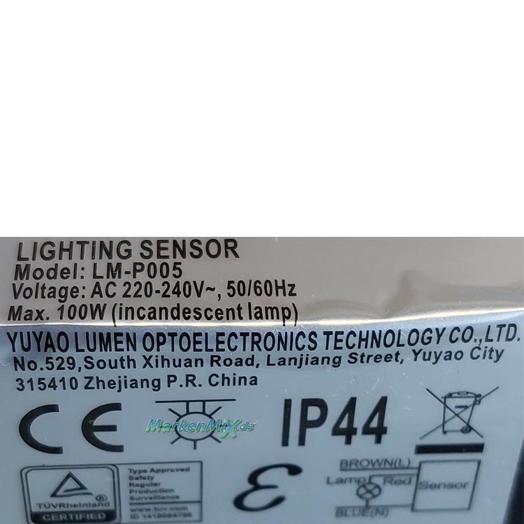 Trio Ersatz-Bewegungsmelder YUYAO LM-P005 SENSOR für Außenleuchten-Serie Nestos Wandleuchte 240969142 Wegeleuchte 540969142 Ersatzteil Trio-Lighting Arnsberg 