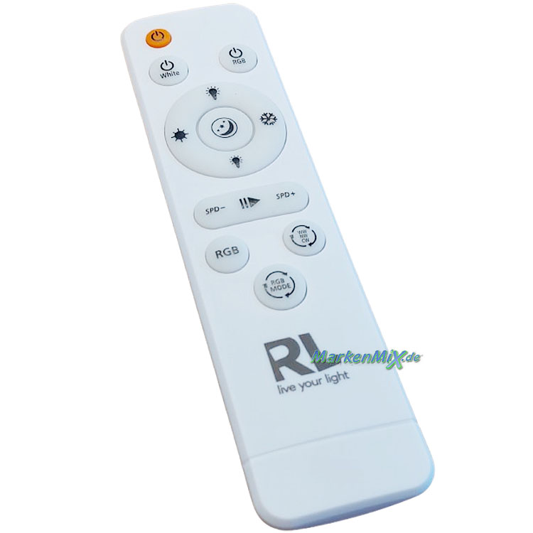 RL Reality Leuchten Ersatz Fernbedienung 93865IR für LED Serie Solit Deckenleuchte R63581131 / R63581132 Ersatzteil Reality-RL-Trio-Lighting Arnsberg 4017807659535 4017807659559