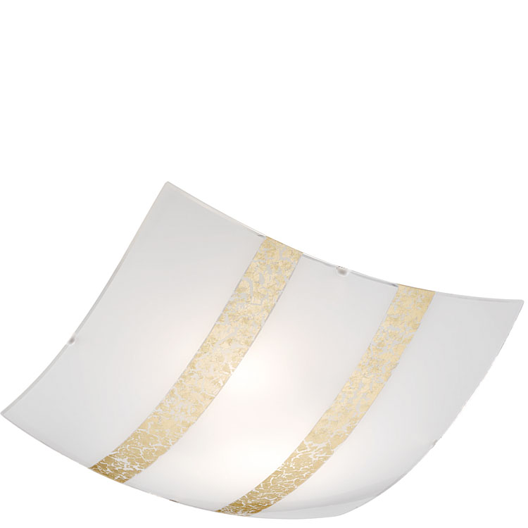 Trio Leuchten Ersatzglas 92922-79 Glasschirm 40x40cm weiß / goldfarbig für Deckenleuchte Nikosia 608700279 Lampenglas Glaskuppel Glasscheibe Ersatzteil für Trio-Lighting Arnsberg 4017807385441