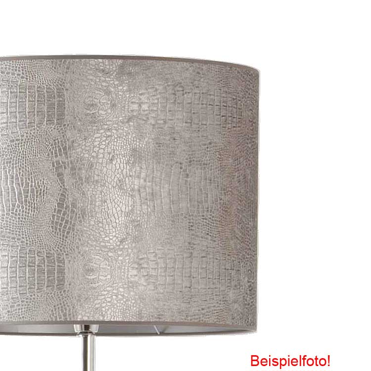 Light & Living Lampenschirm Zylinder 18-18-15 cm CHELSEA velours silber E27 für Tisch- u. Wandleuchte 2218057 8717807083045