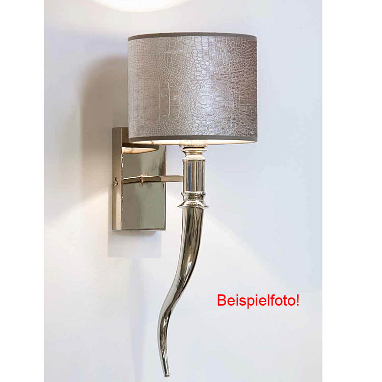 Light & Living Lampenschirm Zylinder 18-18-15 cm CHELSEA velours silber E27 für Tisch- u. Wandleuchte 2218057 8717807083045