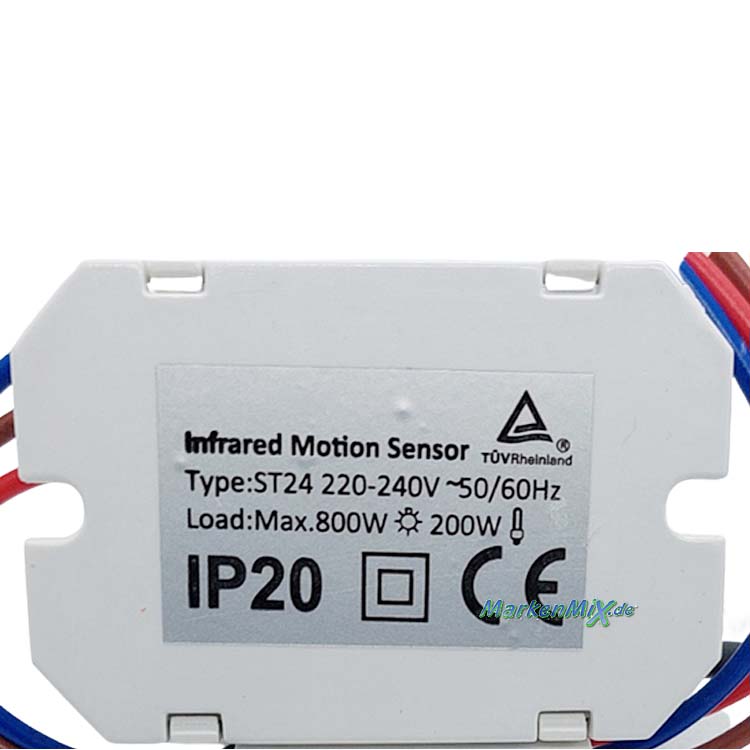 Trio Leuchten Ersatz-Bewegungsmelder für LED-Außenleuchten-Serie Cuando Ersatzteil zu Wandleuchte 226669242 Trio-Lighting Arnsberg 800W Infrared Motion Sensor DIP SWITCH ST24 Bewegungsmelder 4017807388817 