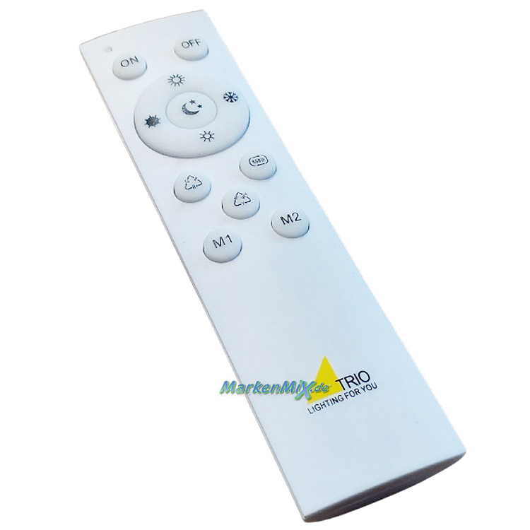 Trio Leuchten Ersatz Funk-Fernbedienung 93871RD für LED Deckenleuchte Klint 633610131 Ersatzteil für Trio-Lighting Arnsberg 4017807653465