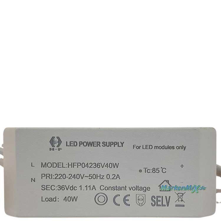 RL Reality Leuchten Ersatz-Treiber LED Power Supply H-F HFP04236V40W für Deckenventilator Visby 60W Netzteil für R62402106 Reality 62402906 Netzgerät  Reality-RL-Trio-Lighting Arnsberg Driver 4017807457766