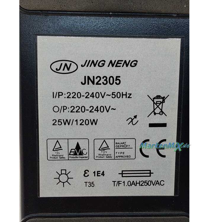 Trio Leuchten Ersatz-Fußdimmer Jing Neng JN2305 für Halogen Stehleuchte Tornesh 25W/120W Netzteil zu 4470021-07 / 4470021-24 Ersatztrafo Ersatzteil Trio-Lighting Arnsberg Trio International Netzgerät 4017807080872 4017807098808