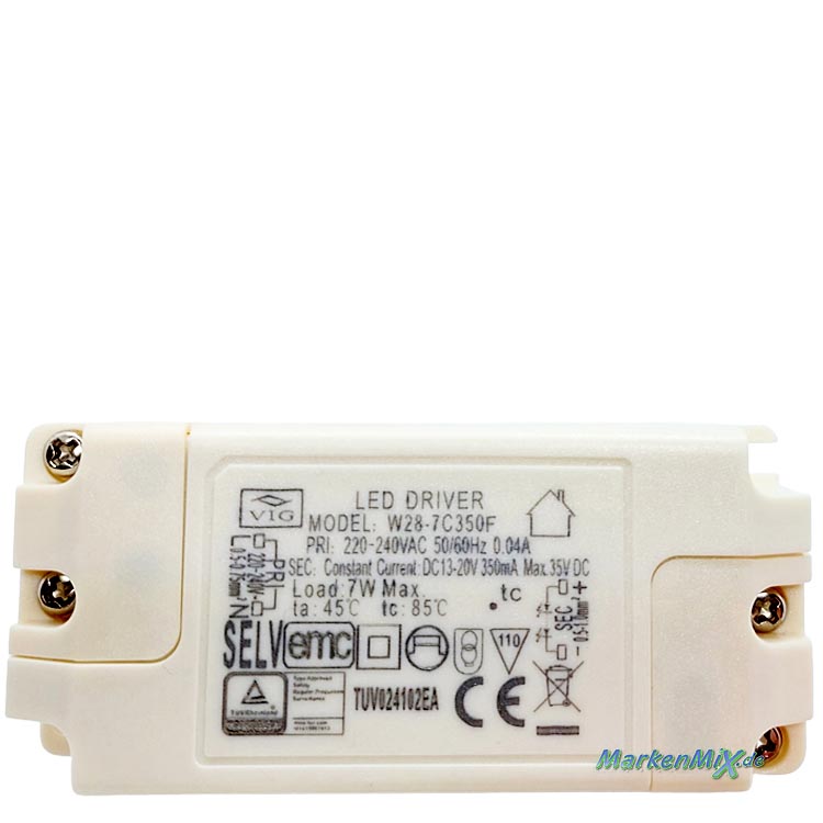 Trio Leuchten Ersatz-Trafo für LED Serie Mattimo 7W Driver zu Wandleuchte 283270206 Netzteil LED-Treiber